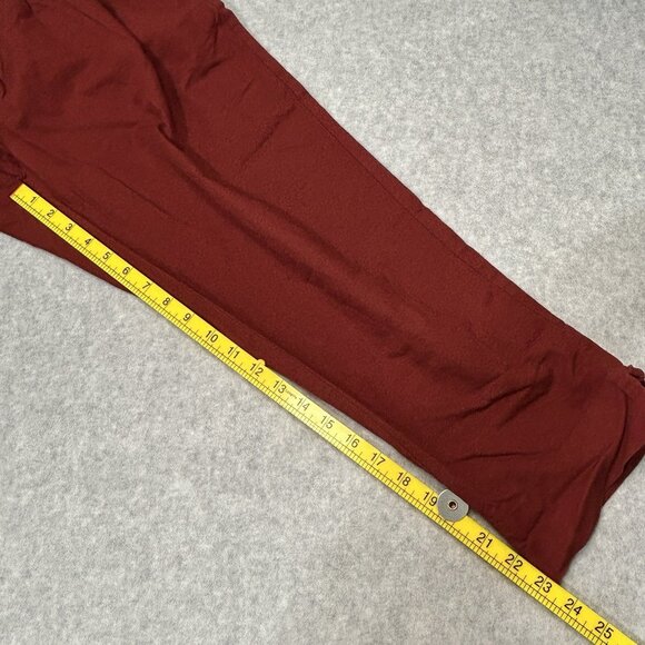 GAP Women’s Paperbag Pants Sz 10 Dark Red Taper Zip Tie Waist Pockets Pre-Owned - Picture 12 of 13